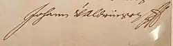 Jan říšský hrabě z Aldringenu, podpis