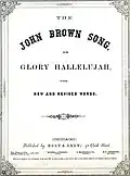 Úvodní list (obálka) písně John Brown's Song z roku 1861.