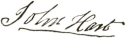 John Hart, podpis