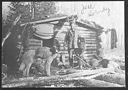 John Hornby and his pack dogs at his frontier cabin