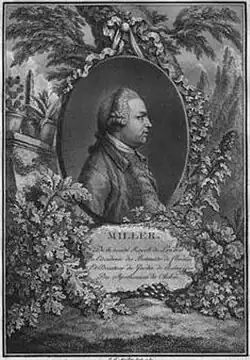 Philip Miller - údajný portrét z francouzského překladu The Gardener's Dictionary z roku 1787