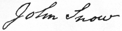 John Snow – podpis