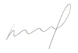 Joop den Uyl – podpis