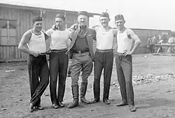 V sokolském cvičebním úboru (před rokem 1940)