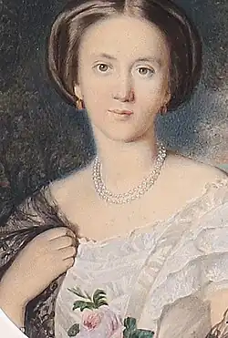 Josef Eduard Teltscher: Portrét dámy s růží (1821)