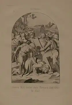 Josef Führich, rytina Vendelín Želísko: Křížová cesta IX. (1836)