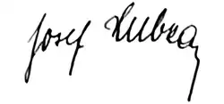 Josef Hubka, podpis