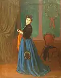 Josef Huttary – Mladá žena v pokoji (1868)