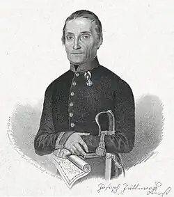 Portrét Josefa Jüttnera z roku 1840