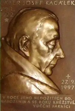 Pamětní deska Josefa Kacálka