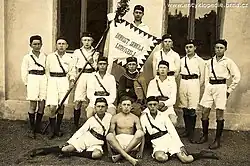 Josef Klobás se členy organizace Sokol Brno - Starý Lískovec