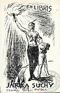 Ex libris Jarka Suchý, litografie (1923)