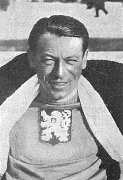 Josef Maleček, nejlepší střelec v československé hokejové lize (1937)