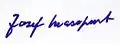 Josef Masopust – podpis