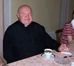 Josef Pekárek při návštěvě rezidence litoměřického biskupa 27. srpna 2006.