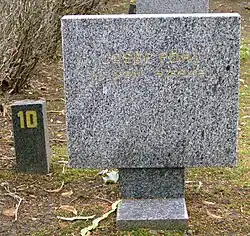 Symbolický náhrobek na Ďáblickém hřbitově