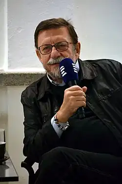 Josef Veselý při besedě k pořadu Toulky českou historií