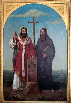 Svatý Cyril a Metoděj na obrazu Josefa Zeleného v Rajhradském klášteře