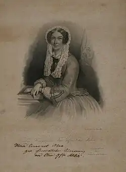 Josef Zumsande: Hraběnka Elise Schlick (litografie)