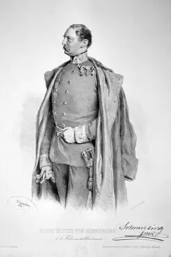 C. k. polní podmaršálek Josef von Schmerling (1860, litografie, Josef Kriehuber)