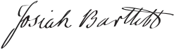 Josiah Bartlett, podpis