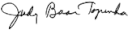 Judy Baarová Topinková, podpis