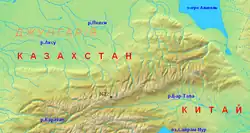 Mapa Džungarského Alatau
