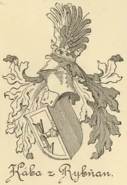 Erb Kábů z Rybňan (reprodukce V. Krále z Dobré Vody, 1885)