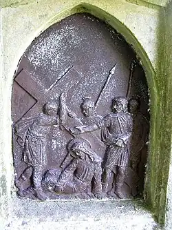 Detail IX. zastavení křížové cesty ve Vyskeři