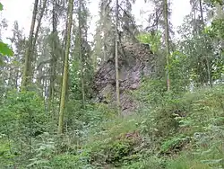 Skalisko na vrcholu Křížového vrchu