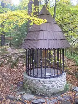 Stříbrná studánka u Křemešníku, nedaleko myslivny Korce