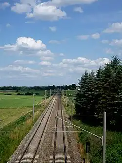 trať mezi Langenbachem a Moosburgem