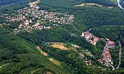 letecký pohled od severozápadu