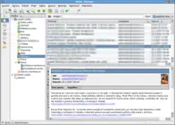 Prohlížení mailů v KMailu