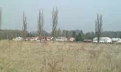 Pohled na Čankov od silnice z Rosnic