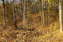 Pohled na místo bývalé tvrze