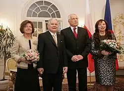 Prezidenti Polska a České republiky s manželkami (2007)