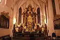 Hlavní oltář kostela Nanebevzetí Panny Marie v Kájově