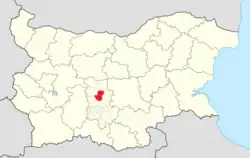 Obština na mapě Bulharska