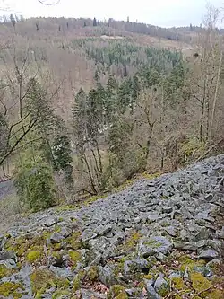 Kamenné moře a výhled na Novomlýnský vrch