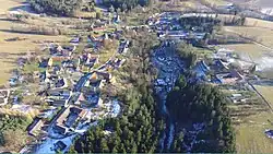 Letecký pohled na obec