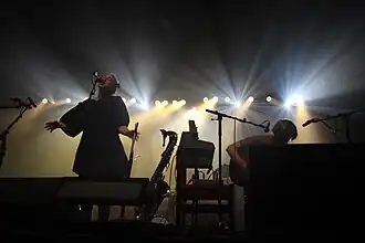 Kapela na koncertu na festivalu Mladá kamera Uničov 2024