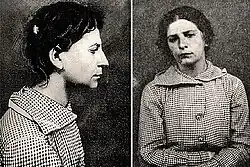 Fanny Kaplanová po zatčení v roce 1918