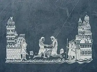 Saladin a jeruzalémský král Balduin u Keraku dojednali mír