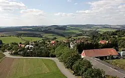 Pohled na Karasín z rozhledny