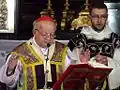 Stanisław kardinál Dziwisz při mši