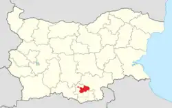 Obština na mapě Bulharska