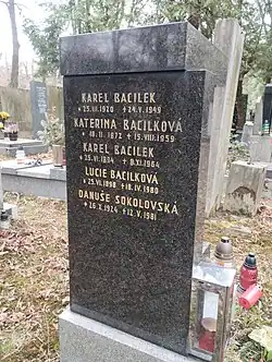 Rodinný hrob na Olšanských hřbitovech I, část: 1ob, oddělení: 9, číslo hrobu: 183uh[3]