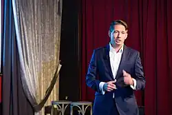 Karel Diviš na zahájení své kandidátské roadshow.