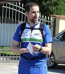 Karel Haas při tréninku orientačního běhu